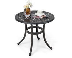 COSTWAY Bijzettafel van gegoten aluminium