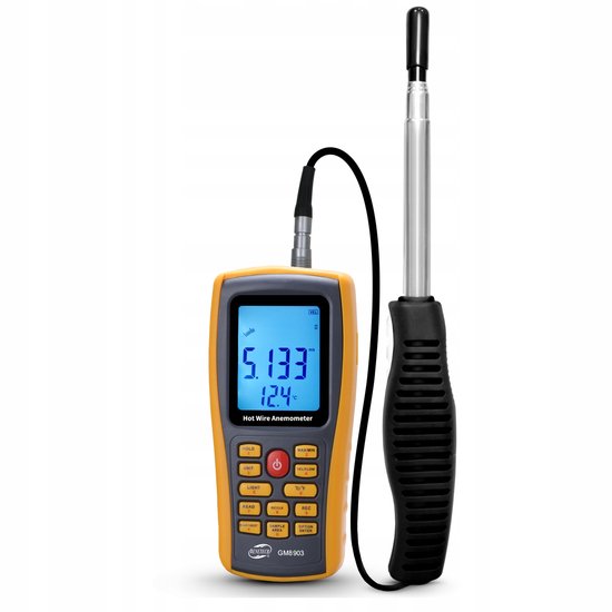 Luchtsnelheid sensor voor het exact meten van flow