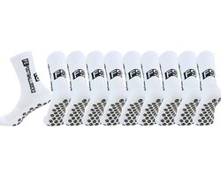 5-pack - 5 Paar - Gripsokken Voetbal Wit Sportsokken Anti-Blaren (Maat 38-44)