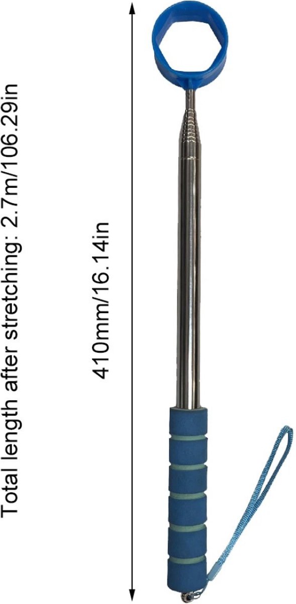 Livano Golfbalhengel - Golfhengel - Uitschuifbaar - Ball Retriever - Golf Accessoires - Blauw van Merkloos — afbeelding 3
