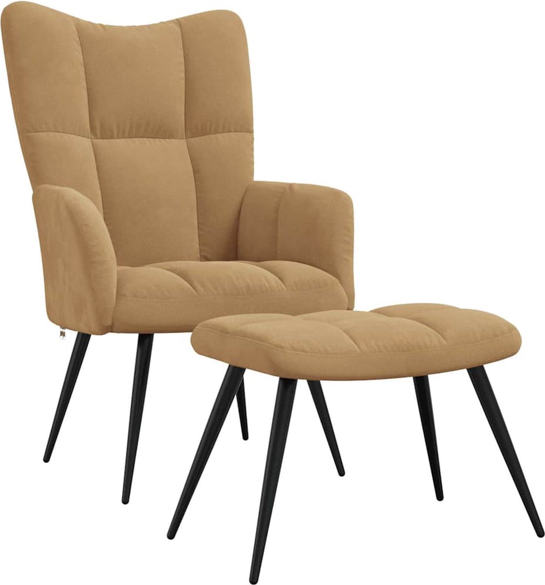 Fauteuil - Relaxstoel - Relaxfauteuil - Stoel - Met armleuning - Met voetenbank - Voor één Persoon - Bruin