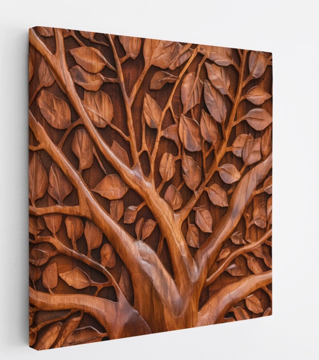 Saammp Canvas Schilderij - Gedroogde Boom - Landschap - Natuur - 30x30 - Foto op canvas - Wanddecoratie - Muurdecoratie Woonkamer - Slaapkamer decoratie - Canvas Print Multicolor
