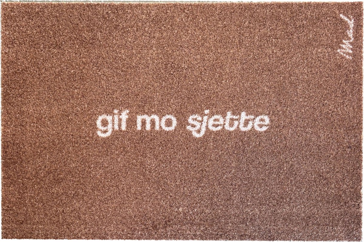 Mad About Mats DIANE - deurmat - schoonloop/scraper - wasbaar - 50x75 bruin