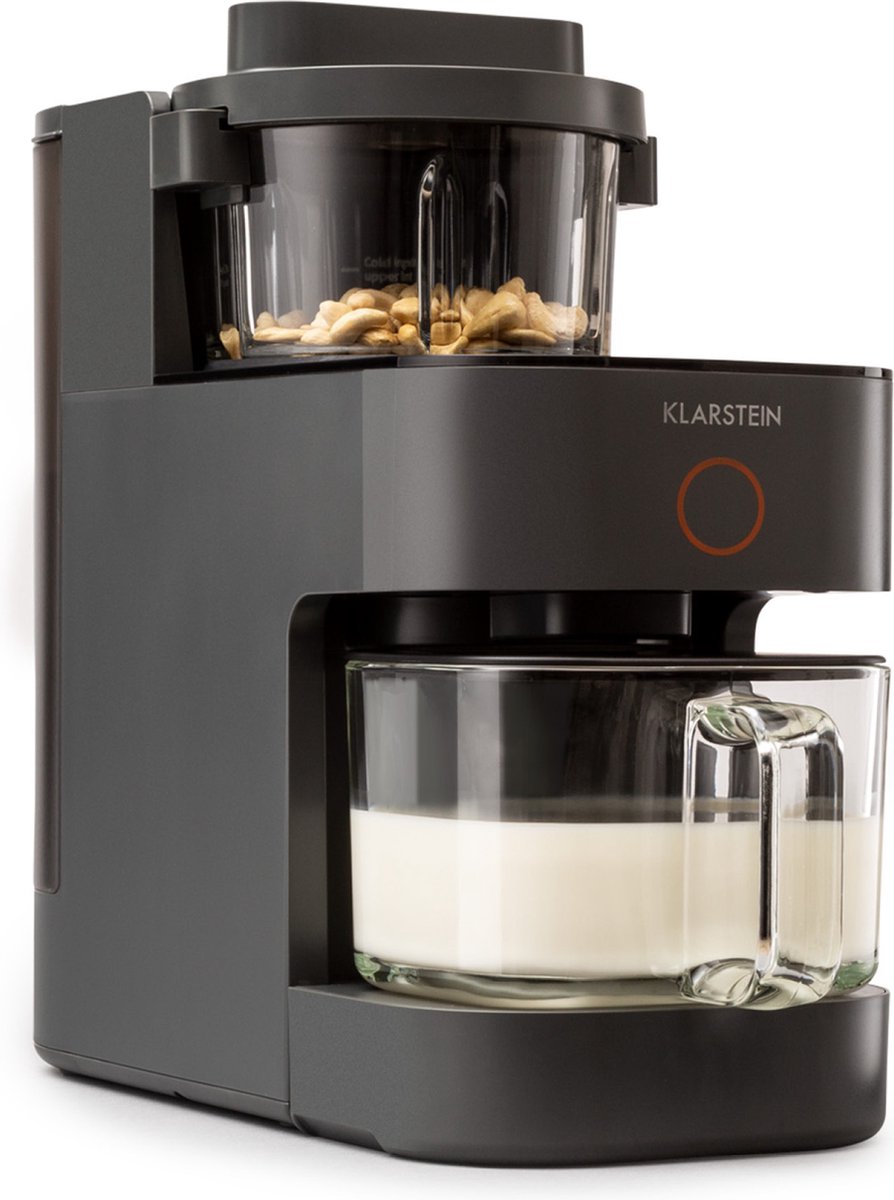 Klarstein Marcia Notenmelkmaker 300W - waterreservoir voor 300 - 1200 ml - 30.000 tpm - 360° verwarmingstechnologie