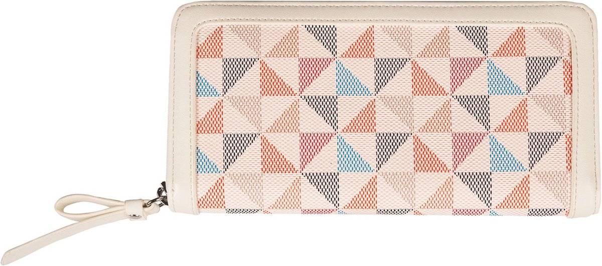 Gabor Portemonnee Meria Long Zip Wallet Printed Rose Wit