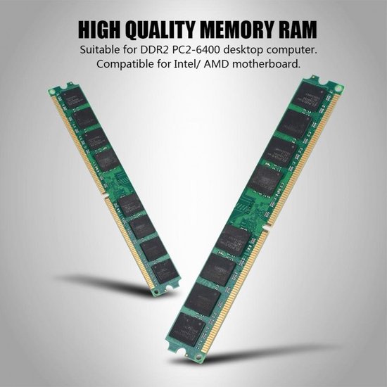 Kingston 4GB 4G 2 x 2GB PC2-6400U DIMM DDR2-800 CL6 estrecha memoria ZT RAM SP