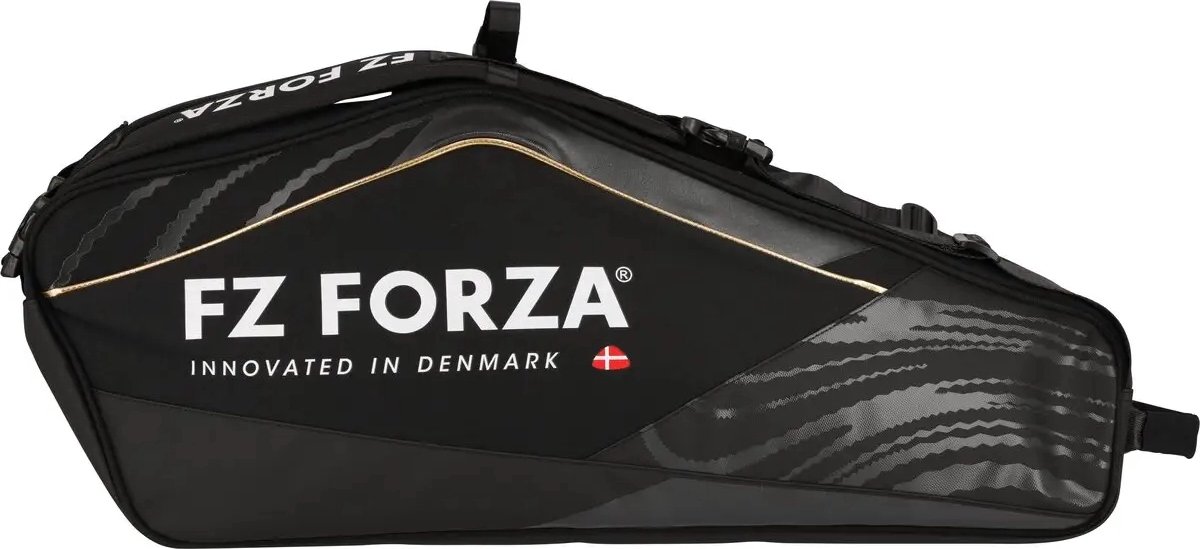 FZ Forza Tour line badminton racketbag - 6rackets - zwart/goud
