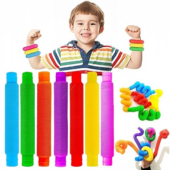 Telescopische zuignapdieren – Pop Tubes Fidget Speelgoed