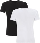 heren shirts bamboe 2-pack mix XL Wit-Zwart