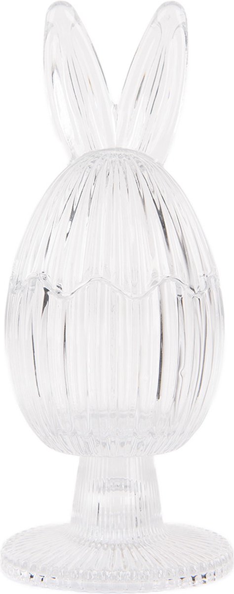 Clayre & Eef Glazen potje Ei Ø 9x22 cm Transparant Glas