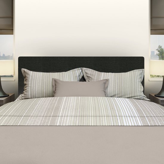 Blumtal - Laken voor tweepersoonsbed, 240 x 275 cm, onderhoudsvriendelijke microvezel, zachte stof, zonder elastiek - zwart
