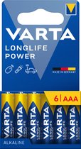 Varta Longlife Power AAA Batterijen - 6 stuks