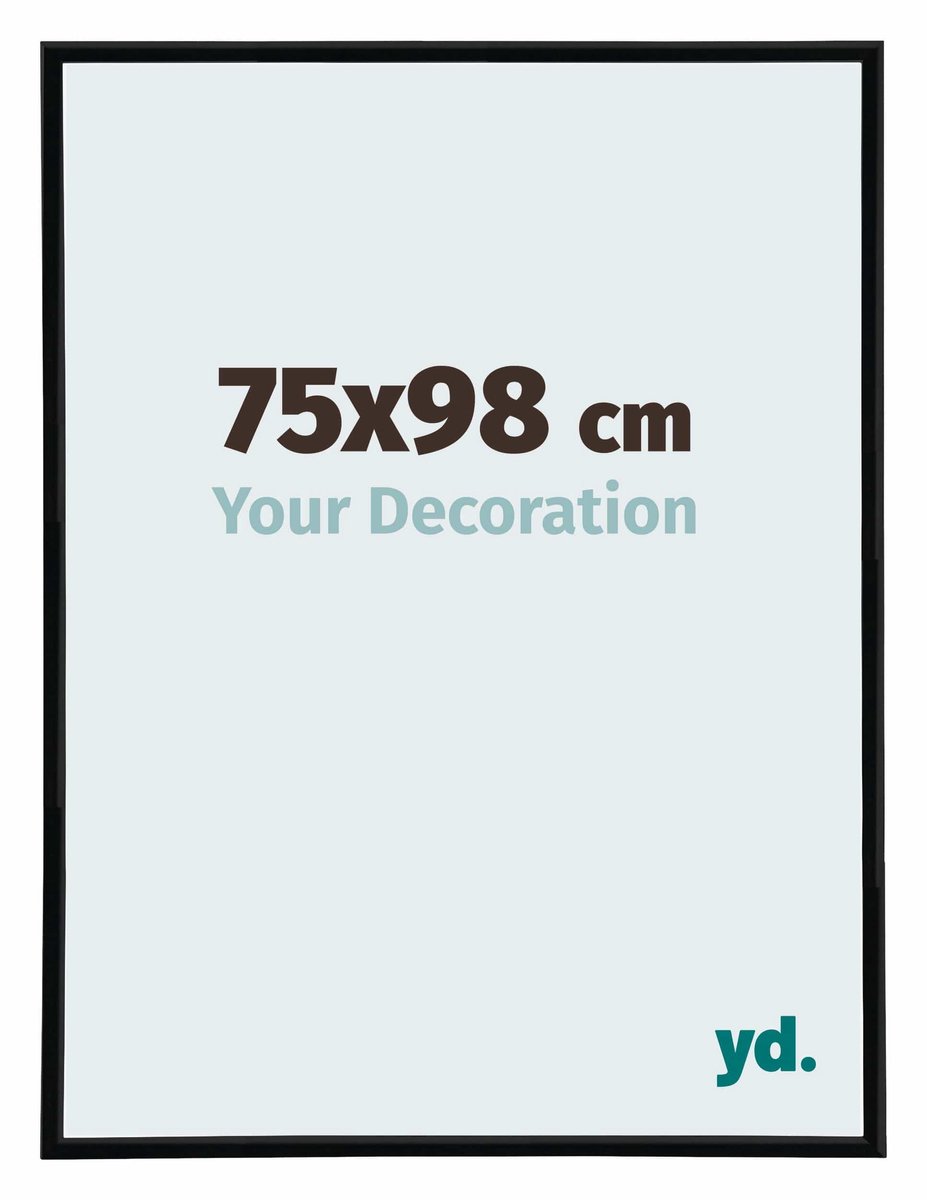 yd. Your Decoration - Fotolijst 75x98 cm - Kunststof - Zwart Hoogglans - Annecy