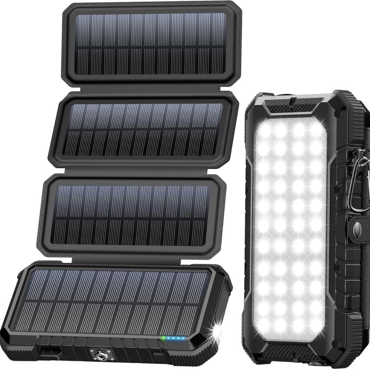 Zylo® Draagbaar Zonnepaneel - Solar Charger - Opvouwbaar Zonnepaneel - 18w - 40x86x168cm - Zwart