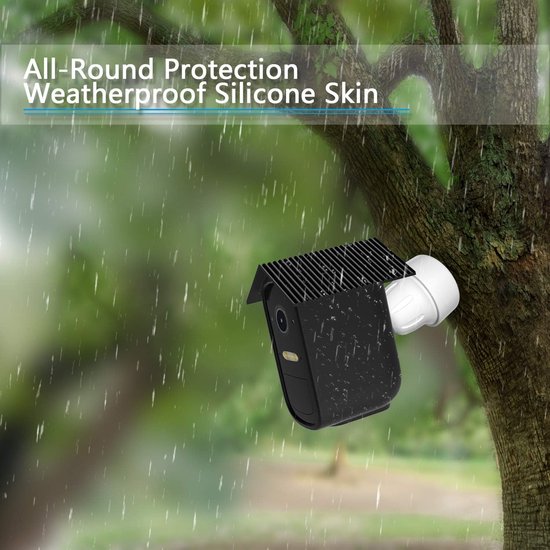 2 stuks - Zwart - Beschermende siliconen hoes voor eufyCam 2C en eufyCam 2C Pro - Siliconen hoes voor eufyCam 2C/2C Pro - Eenvoudig te installeren - Regen-/sneeuwbestendig van mannajods — afbeelding 4