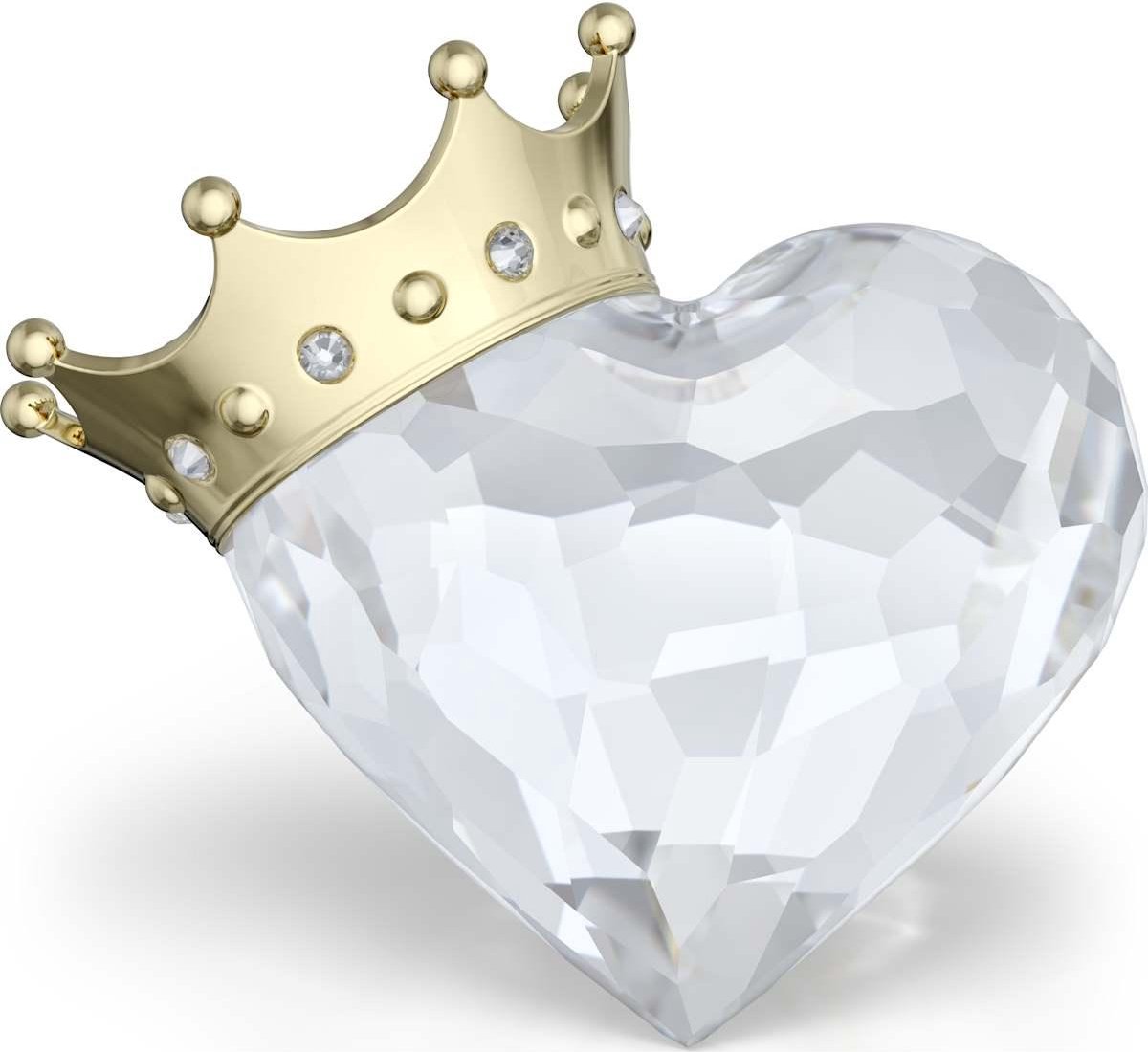 Swarovski Swarovski beeldjes Symbolica Hart met Kroon 5692958 | goudkleurig kristal figuur | decoratie cadeau voor liefhebbers