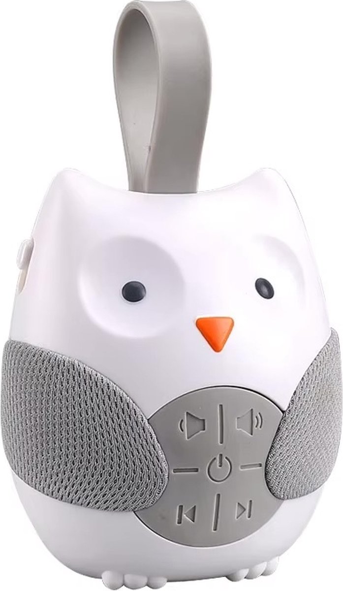 3Babies® White Noise Machine – Slaaptrainer Baby – Witte Ruis – Natuurgeluiden en Muziek – Muziekdoos – Uil Wit