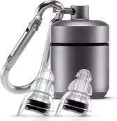 Partyplug Festival Oordopjes - HSP Gehoorbescherming - Siliconen Plug Met Filter - 23Decibel - Handige Aluminium Opbergcase - Zwart
