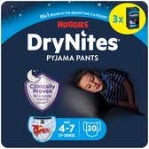 Huggies DryNites luierbroekjes - jongens - 4 tot 7 jaar (17 - 30 kg) - 30 stuks - voordeelverpakking