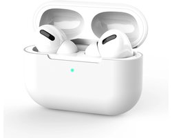 AirPods Hoesje geschikt voor Apple AirPods 4 – Wit - Siliconen Beschermende Case