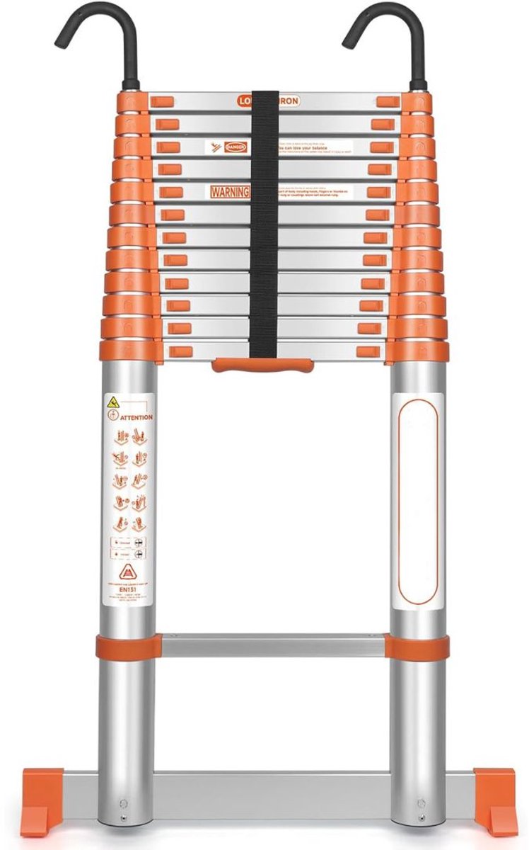 VELTRR® Telescoopladder Aluminium - Vouwladder - 5M