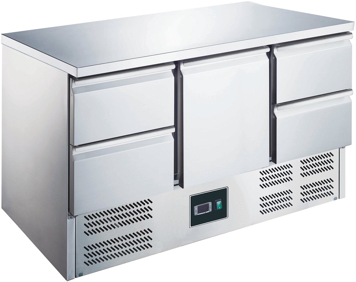 ZORRO ZS 903 4D Koeltafel | 1 Deur / 4 Laden | 1365x700mm | 1/1 GN