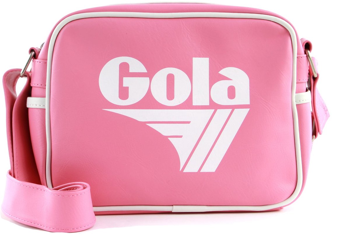 Gola Schoudertas Micro Redford Fluro Pink / White Roze Wit