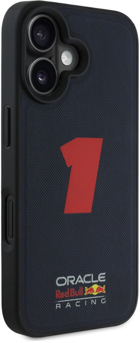 Red Bull Racing iPhone 16 Backcover hoesje Magsafe Meshed - 3D Rubber Number 1 - Navy van Red Bull Racing — afbeelding 2