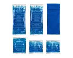coldpack - set van 5 - met hoes - herbruikbaar - magnetronbestendig - gelpacks