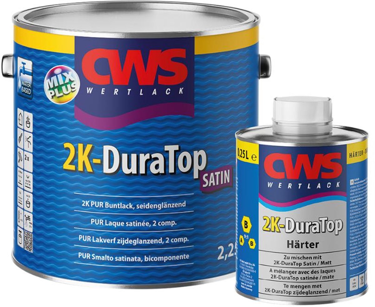 Cws Wertlack Duratop 2K - 1 l - Zijdeglans - Mengkleuren - Afwerkingslaag