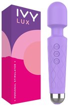 IVY LUX Wand Massager – Krachtige Draadloze Stimulator | 20 Vibratiepatronen & 8 Snelheden | Waterdicht, Fluisterstil & USB Oplaadbaar | Hypoallergeen & Ergonomisch Design