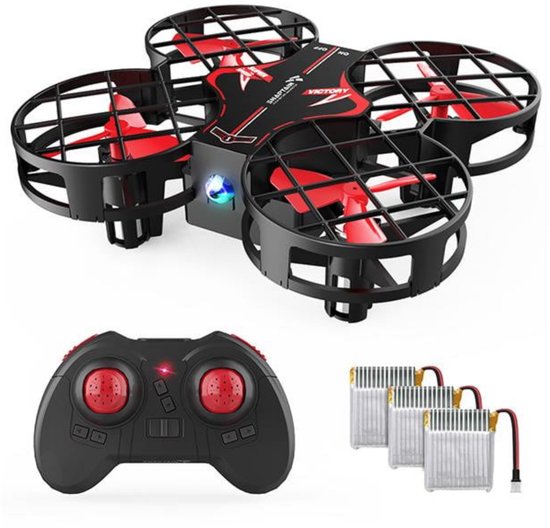 Snaptain H823H Mini Drone - Draagbare Mini Drone - 3 Versnellingen en Inclusief Afstandbediening - 3 Batterijen Inbegrepen voor de drone - rood