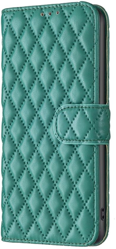 Étui BINFEN - Compatible avec Samsung Galaxy A36 - Étui à rabat BINFEN Rhombus - Vert