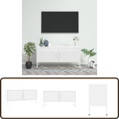 TV-kast Opslagkast Dressoir Met 2 Lades En 2 Gehard Glas Deuren In Een Dubbele Ontwerp Klassieke Vintage Stijl Met Gouden Metalen Handgrepen En Poten 177x38x53 Cm Zwart