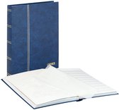 Lindner 1161 Postzegelalbum - Blauw - groot formaat 32 witte blz. - Luxe - postzegels - insteekalbum - stock - stockboek