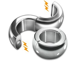 Magnetische ovalen ballstretcher 30 mm - ballenspreider -metaal - rvs - cockring
