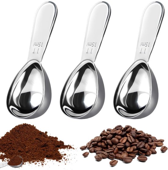 Set de 3 cuillères à mesurer à café en acier inoxydable Inovra® pour une mesure précise du Café et plus encore
