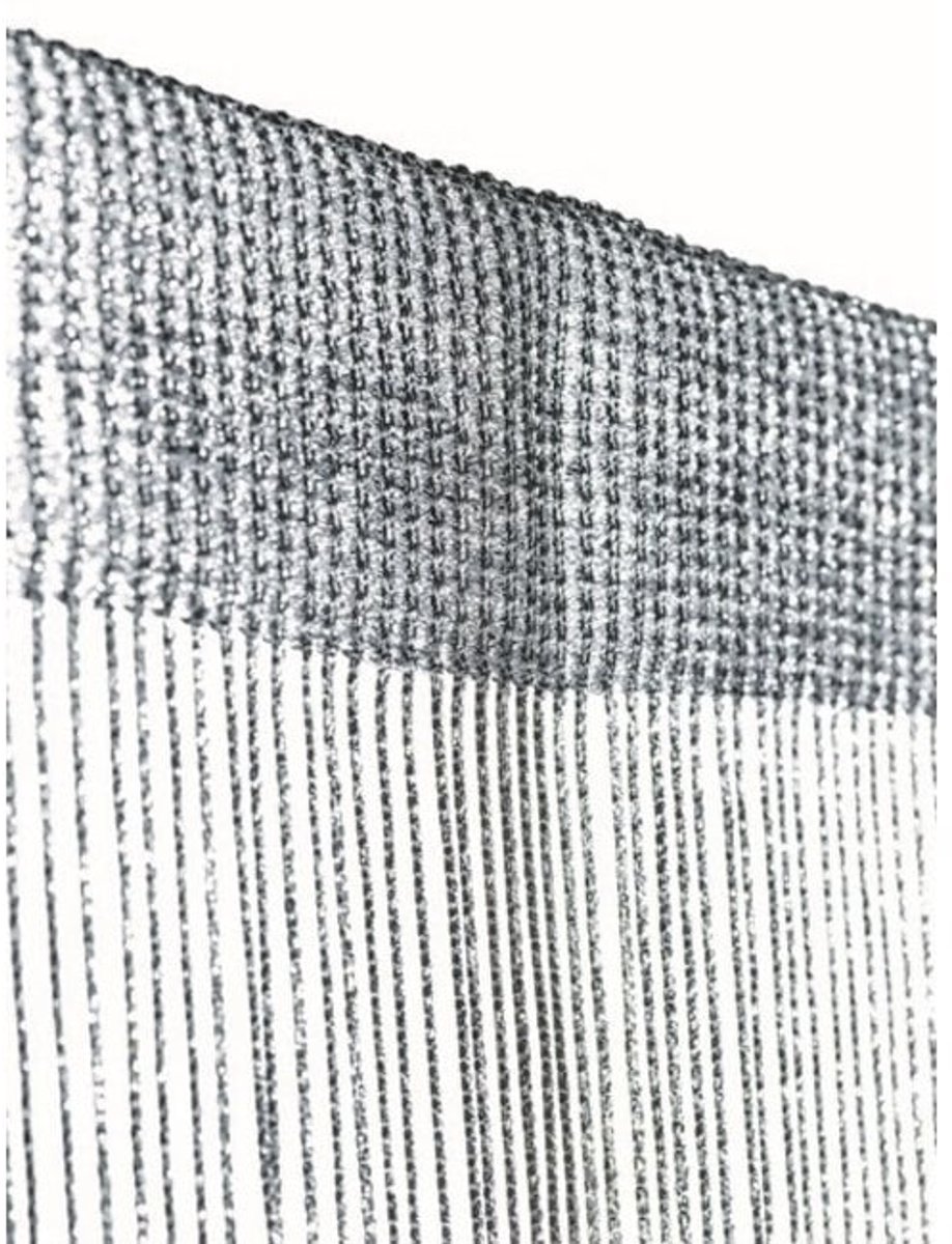 Marissa Lurex Draadgordijn zwart/zilver 90x250cm