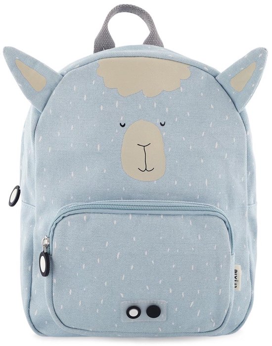 Trixie Rugzak - Mr. Alpaca - Schooltas Waterafstotend - Boekentas voor Kind - Voor Jongens en Meisjes - Geschikt als Gymtas - Blauw