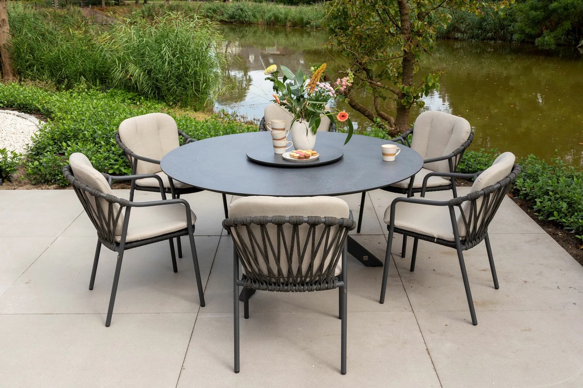 Taste by 4 Seasons Manitoba chaise de jardin empilable - anthracite
