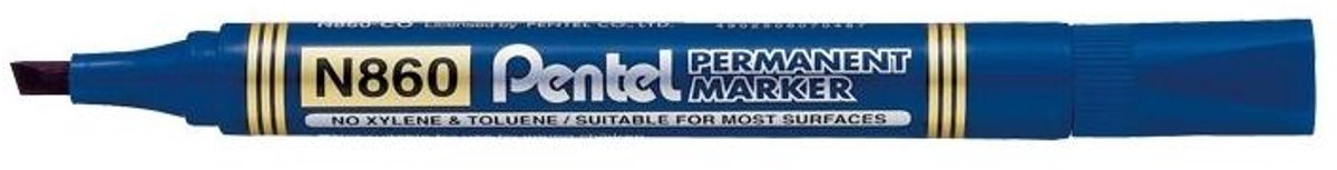 Pentel permanente marker N860-C, blauw 12 stuks
