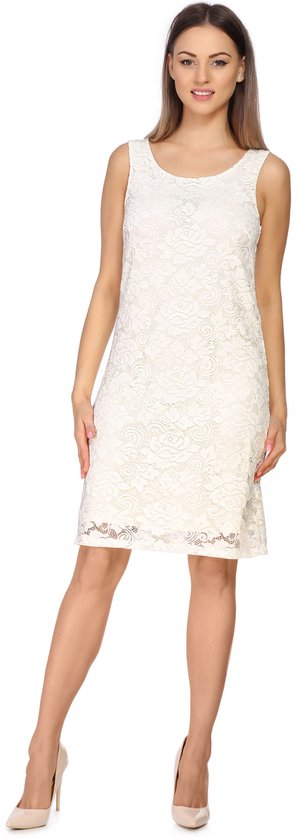 Bellivalini Damesjurk – Knielange Kanten – Jurk - Feestelijke – Zomerjurk – Zwart – XL - BLV-BLV50-260-DR