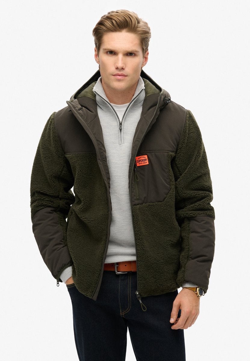 Superdry Hybride Expedition hoodie met borgvoering Heren Buitenjassen Groen