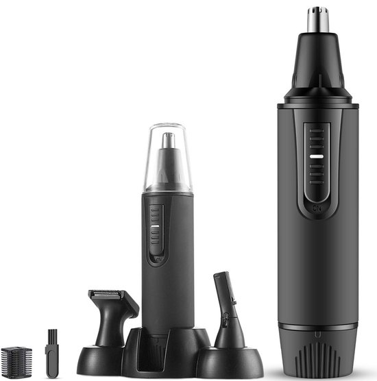 2-in-1 Elektrische Oor-, Neus- & Wenkbrauwtrimmer - Precisietrimmer - Veilig, Precisie & USB Oplaadbaar - Gezichtshaar verwijderen - Waterdicht & Ergonomisch Ontwerp - Incl. opzetstukken