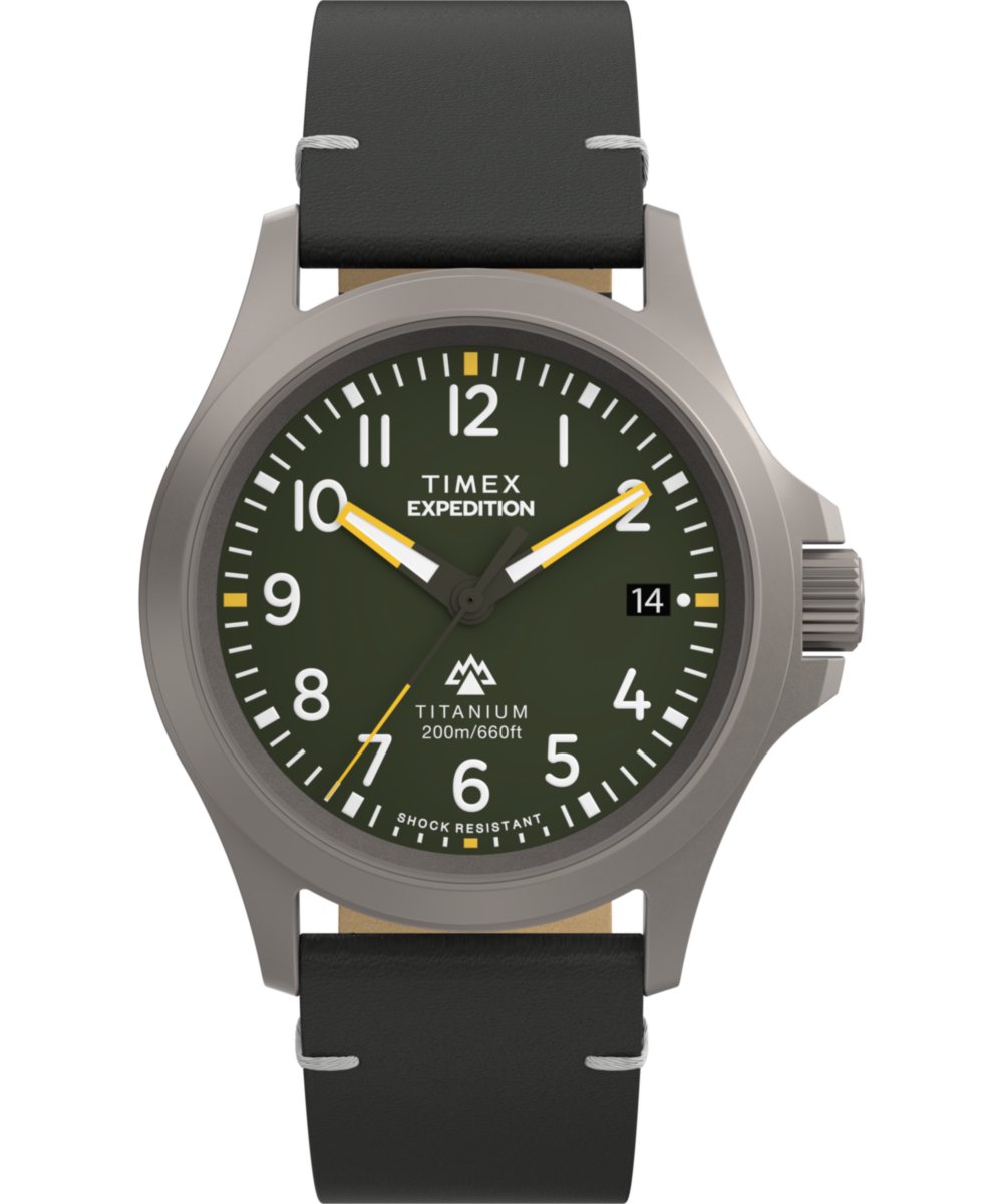 Timex Expedition North Field Post TW2W78100 Horloge - Leer - Zwart - Ø 38 mm