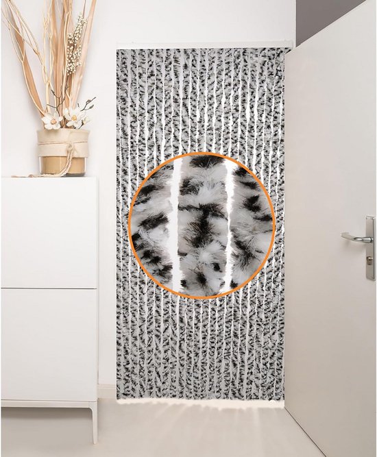 ApexArte® Vliegengordijn Kattenstaart - Hordeur - Vliegengordijn - Zwart met Grijs — afbeelding 5