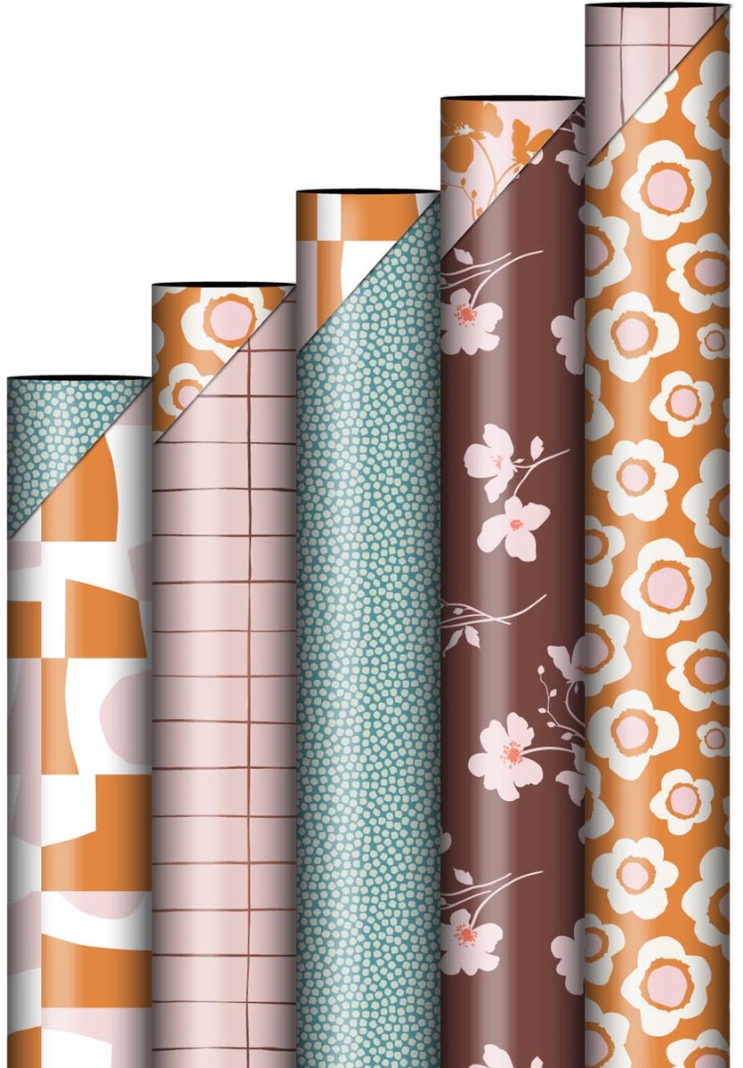 Rollen cadeaupapier VINTAGE SUMMER colorful