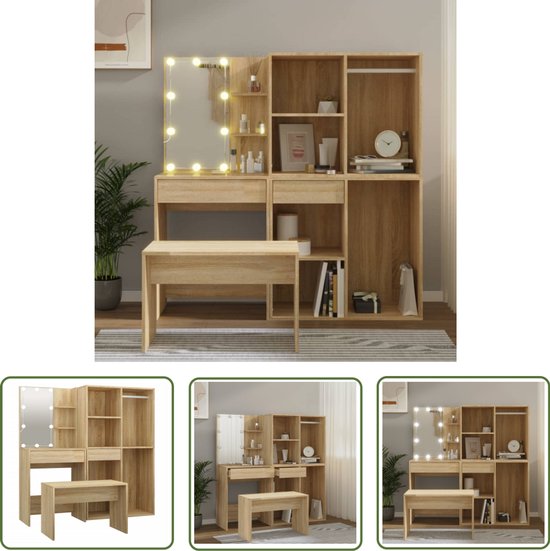 Kaptafel met spiegel 74,5x40x141 cm wit kopen Kaptafel met spiegel 74,5x40x141 cm wit kopen