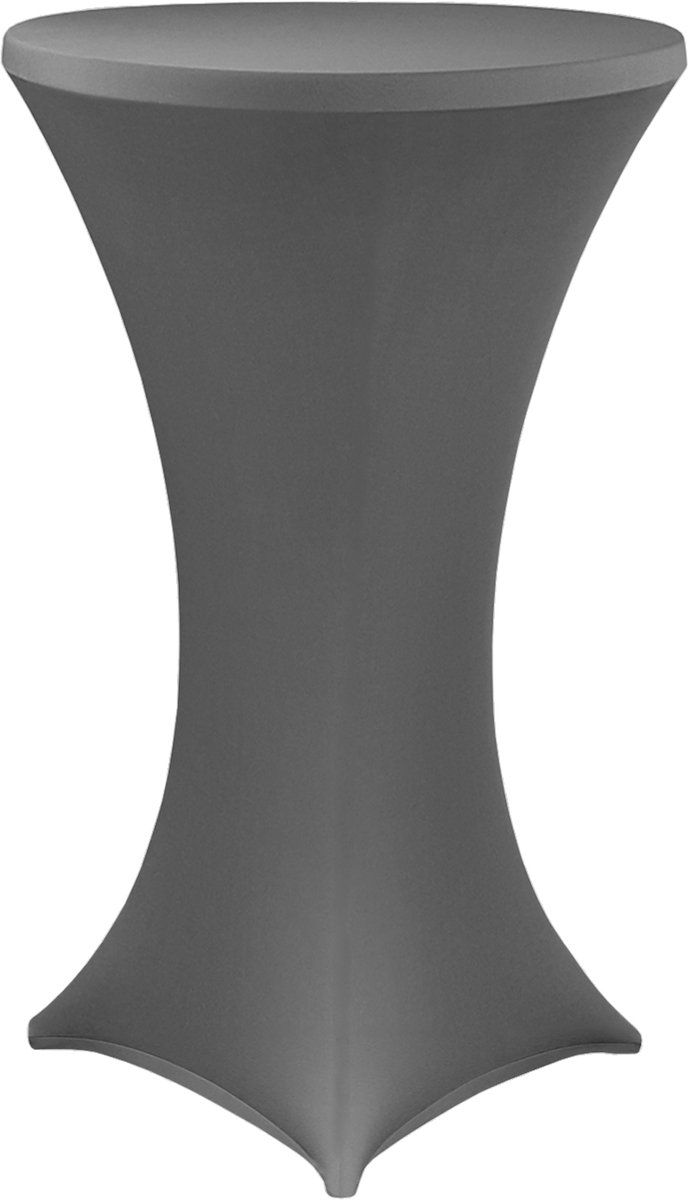 NYVI Sta-tafelhoes NYVIGala Antraciet Ø 70-75 cm - Elastische premium stretchhoezen voor standaard bistro- & statafels - Rekbare tafelbekleding