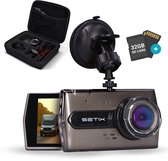 Setix Dashcam Go - Voor en Achter Camera – 170 Graden Kijkhoek - Inclusief 32GB SD kaart - Full HD 1080P Resolutie – Nachtzicht – Parkeermodus - Met Opbergcase tegen Diefstal - Plug & Play – Loop Recording – 2025 Auto Camera